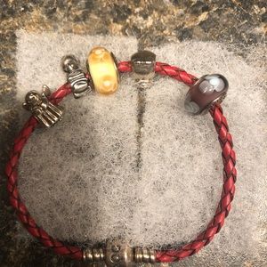 Pandora bracelet with charms